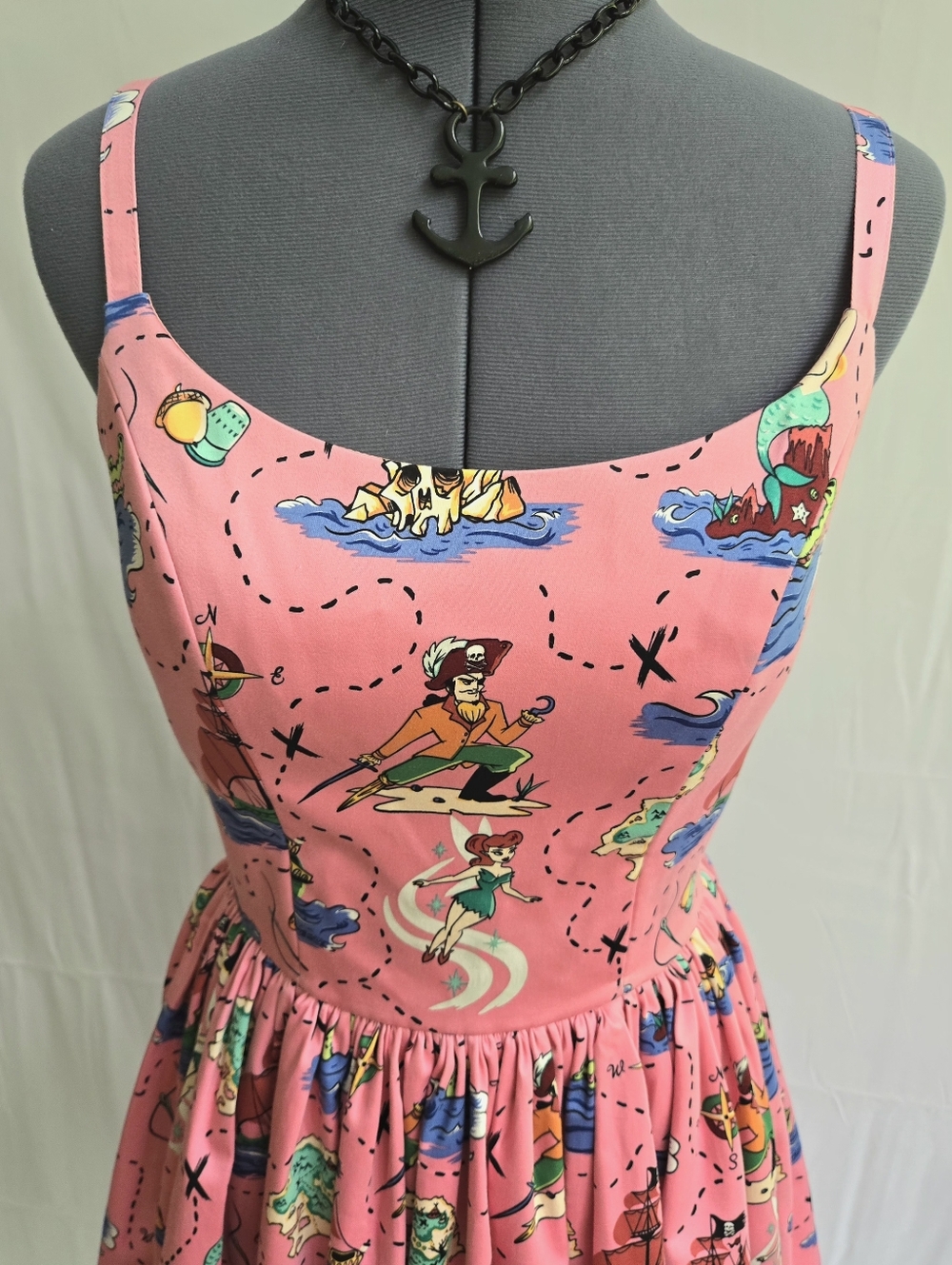 🪝Off The Hook - "Neverland" Jenny Dress Micheline Pitt Art Pinup Couture L - Picture 8 of 16
